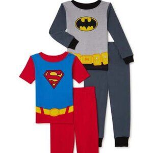 Boys Toddler Pajama Set, 4-Piece - Spiderman/Batman, Mix & Match, NWT - Size 3T